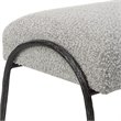 Uttermost Jacobsen Contemporary Fabric and Iron Bench in Warm Gray/Aged Black