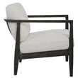 Uttermost Brunei Contemporary Fabric and Oak Wood Accent Chair in Espresso