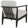 Uttermost Brunei Contemporary Fabric and Oak Wood Accent Chair in Espresso