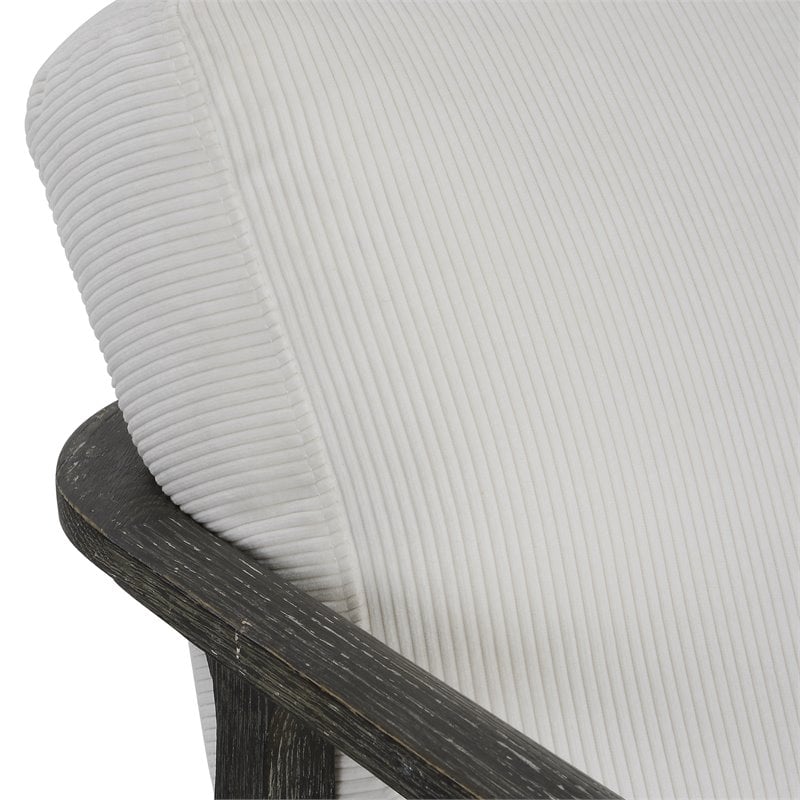 Uttermost Brunei Contemporary Fabric and Oak Wood Accent Chair in Espresso