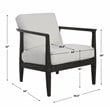 Uttermost Brunei Contemporary Fabric and Oak Wood Accent Chair in Espresso