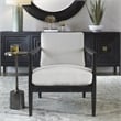 Uttermost Brunei Contemporary Fabric and Oak Wood Accent Chair in Espresso