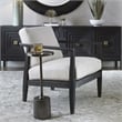 Uttermost Brunei Contemporary Fabric and Oak Wood Accent Chair in Espresso