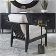 Uttermost Brunei Contemporary Fabric and Oak Wood Accent Chair in Espresso