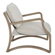 Uttermost Melora Contemporary Fabric and Solid Wood Accent Chair in Natural