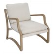 Uttermost Melora Contemporary Fabric and Solid Wood Accent Chair in Natural