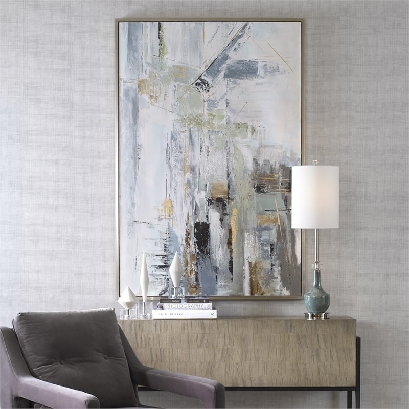 Uttermost Natural Springs Wood & Canvas Hand Painted Art in Multi-Color