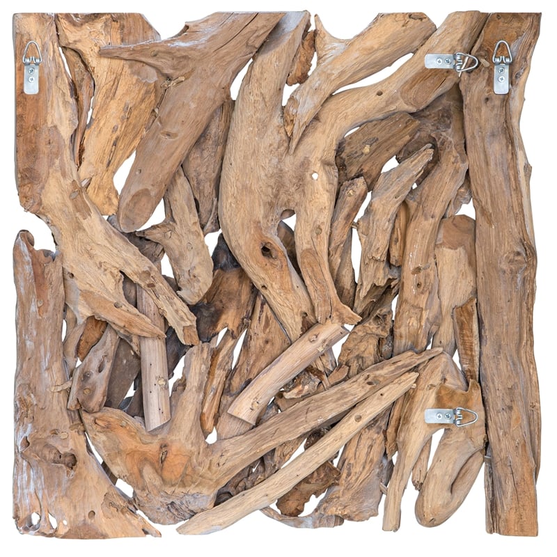 Uttermost Rio Coastal Teak Wood Wall Decor in White Washed Finish