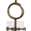 Uttermost Imbuto 1-Light Glass/Steel Metal Funnel Pendant in Aged Brass