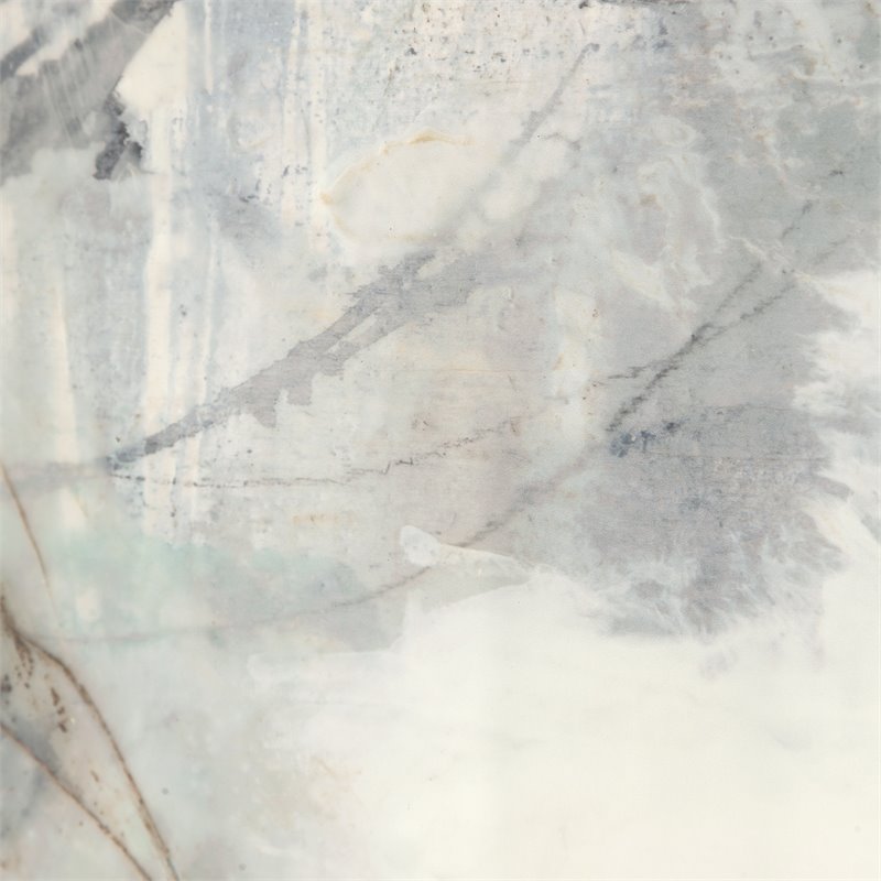 Uttermost Undulating Oro Abstract Aluminum Prints in Blue/Ivory (Set of 2)