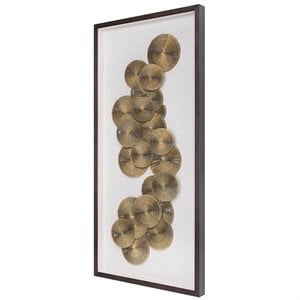 Uttermost The Times Glass and Paper Shadow Box Wall Art in Dark Walnut