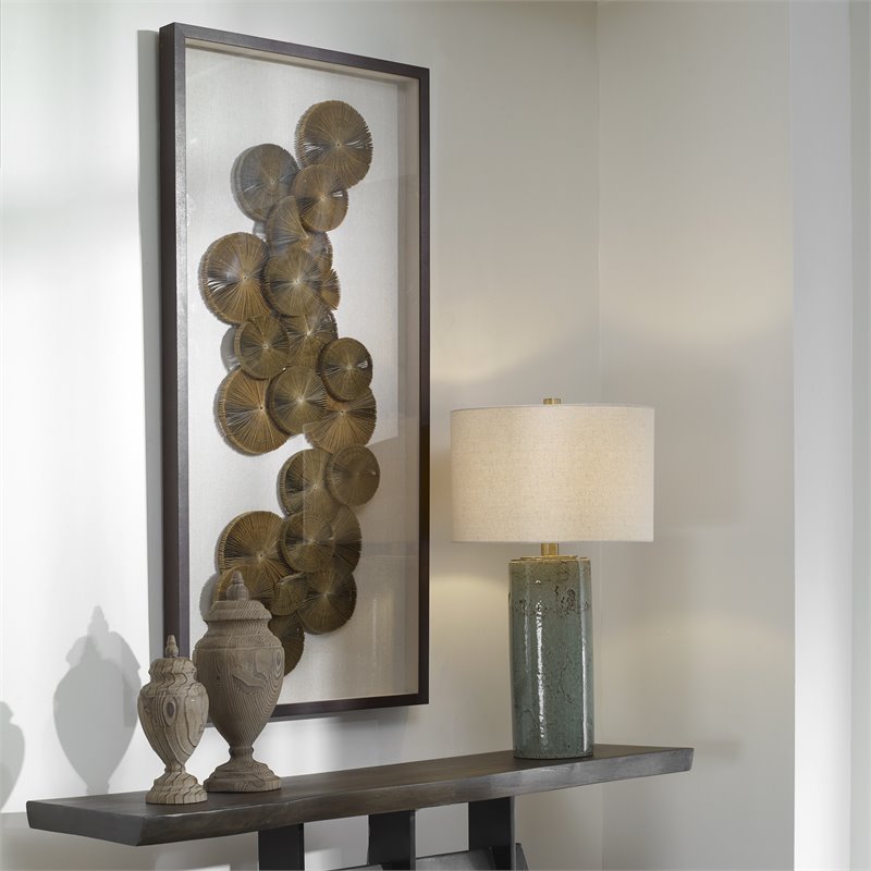Uttermost The Times Glass and Paper Shadow Box Wall Art in Dark Walnut
