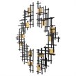 Uttermost Reflection Iron Metal Grid Wall Decor in Matte Black (Set of 2)
