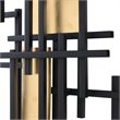 Uttermost Reflection Iron Metal Grid Wall Decor in Matte Black (Set of 2)