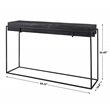Uttermost Telone Iron Metal and Aluminum Console Table in Antique Black