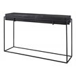 Uttermost Telone Iron Metal and Aluminum Console Table in Antique Black