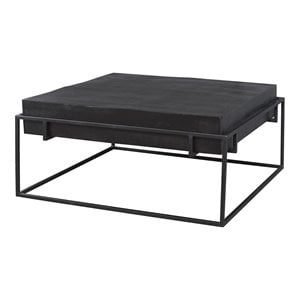 Uttermost Telone Iron Metal and Aluminum Coffee Table in Antique Black