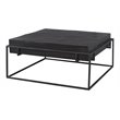 Uttermost Telone Iron Metal and Aluminum Coffee Table in Antique Black