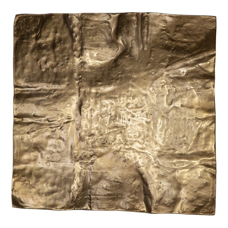 Uttermost Archive Organic Shape Contemporary Aluminum Wall Decor in Brass
