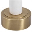 Uttermost Portsmouth Round Iron Metal and Marble Accent Table in Brass