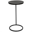 Uttermost Brunei Round Iron Metal and Aluminum Accent Table in Aged Black