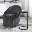 Uttermost Brunei Round Iron Metal and Aluminum Accent Table in Aged Black