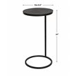 Uttermost Brunei Round Iron Metal and Aluminum Accent Table in Aged Black