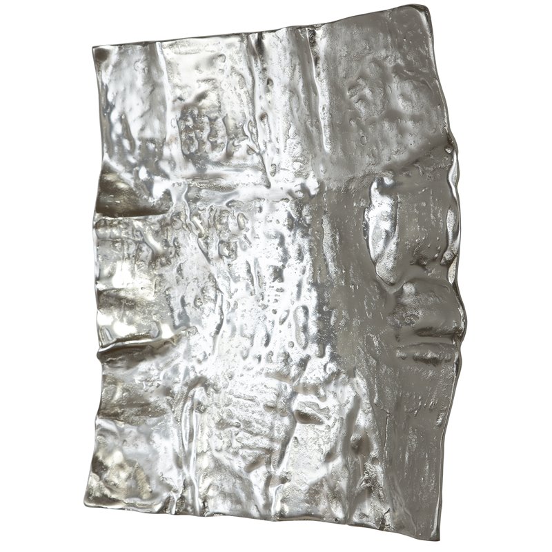 Uttermost Archive Organic Shape Contemporary Aluminum Wall Decor in Nickel
