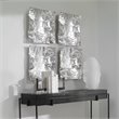 Uttermost Archive Organic Shape Contemporary Aluminum Wall Decor in Nickel