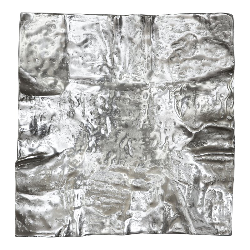 Uttermost Archive Organic Shape Contemporary Aluminum Wall Decor in Nickel