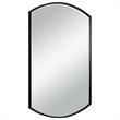 Uttermost Shield Transitional Iron Metal and MDF Mirror in Sleek Satin Black