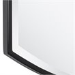 Uttermost Shield Transitional Iron Metal and MDF Mirror in Sleek Satin Black