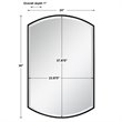 Uttermost Shield Transitional Iron Metal and MDF Mirror in Sleek Satin Black