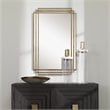 Uttermost Amherst Iron Metal & MDF Mirror with Silver Highlights in Brushed Gold