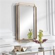 Uttermost Amherst Iron Metal & MDF Mirror with Silver Highlights in Brushed Gold