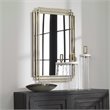 Uttermost Amherst Iron Metal & MDF Mirror with Silver Highlights in Brushed Gold