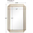 Uttermost Amherst Iron Metal & MDF Mirror with Silver Highlights in Brushed Gold