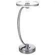 Uttermost Waveney Iron Metal and Crystal Drink Table in Polished Nickel