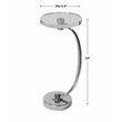 Uttermost Waveney Iron Metal and Crystal Drink Table in Polished Nickel