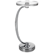 Uttermost Waveney Iron Metal and Crystal Drink Table in Polished Nickel