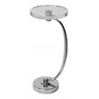 Uttermost Waveney Iron Metal and Crystal Drink Table in Polished Nickel