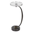 Uttermost Waveney Iron Metal and Crystal Drink Table in Bronze
