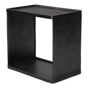 Uttermost Derwent Contemporary Aluminum Side Table in Dark Nickel