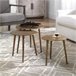 Uttermost Kasai Aluminum Coffee Tables in Oxidized Antique Gold (Set of 3)