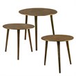 Uttermost Kasai Aluminum Coffee Tables in Oxidized Antique Gold (Set of 3)