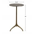 Uttermost Beacon Contemporary Aluminum Accent Table in Antique Gold