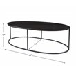 Uttermost Coreene Oval Iron Metal and Aluminum Coffee Table in Aged Black