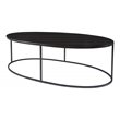 Uttermost Coreene Oval Iron Metal and Aluminum Coffee Table in Aged Black