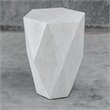 Uttermost Volker Geometric Mango Veneer Top Wood Side Table in Fresh White