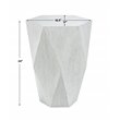 Uttermost Volker Geometric Mango Veneer Top Wood Side Table in Fresh White